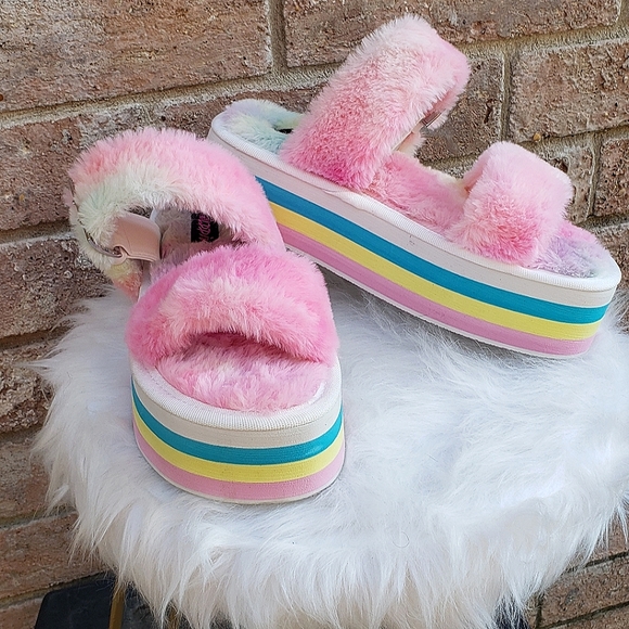🌈 Rainbow Platform Slides PLUSH Rave Wear - Picture 3 of 9